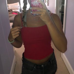 Red garage tank top